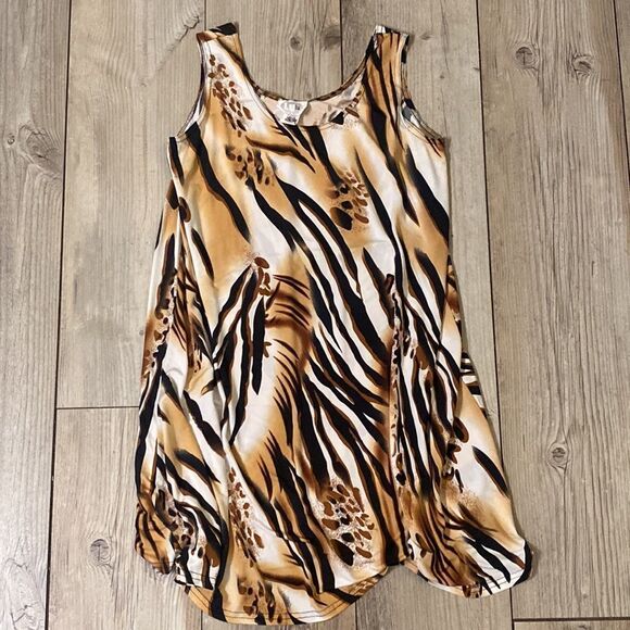 Lulu USA Size Large Womens Sleeveless Exotic Print Dress - Picture 4 of 7